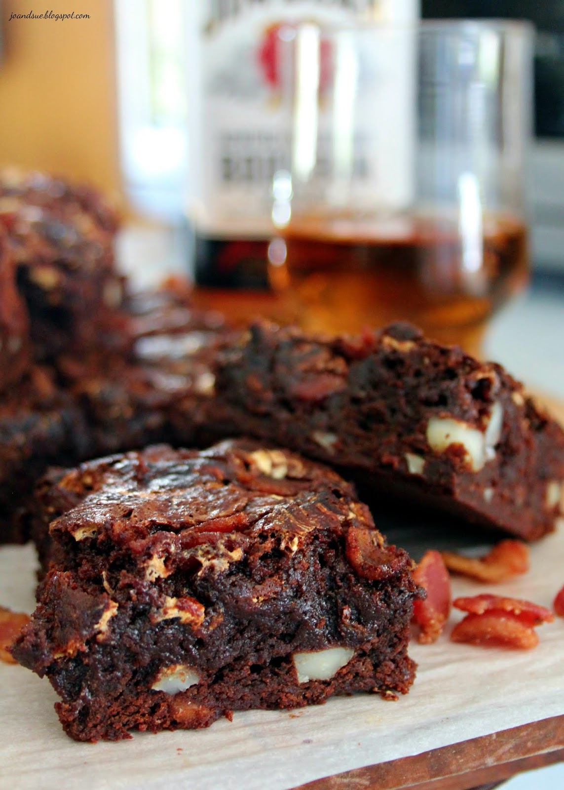 Jo and Sue Bourbon Bacon Marshmallow Macadamia Nut Brownies