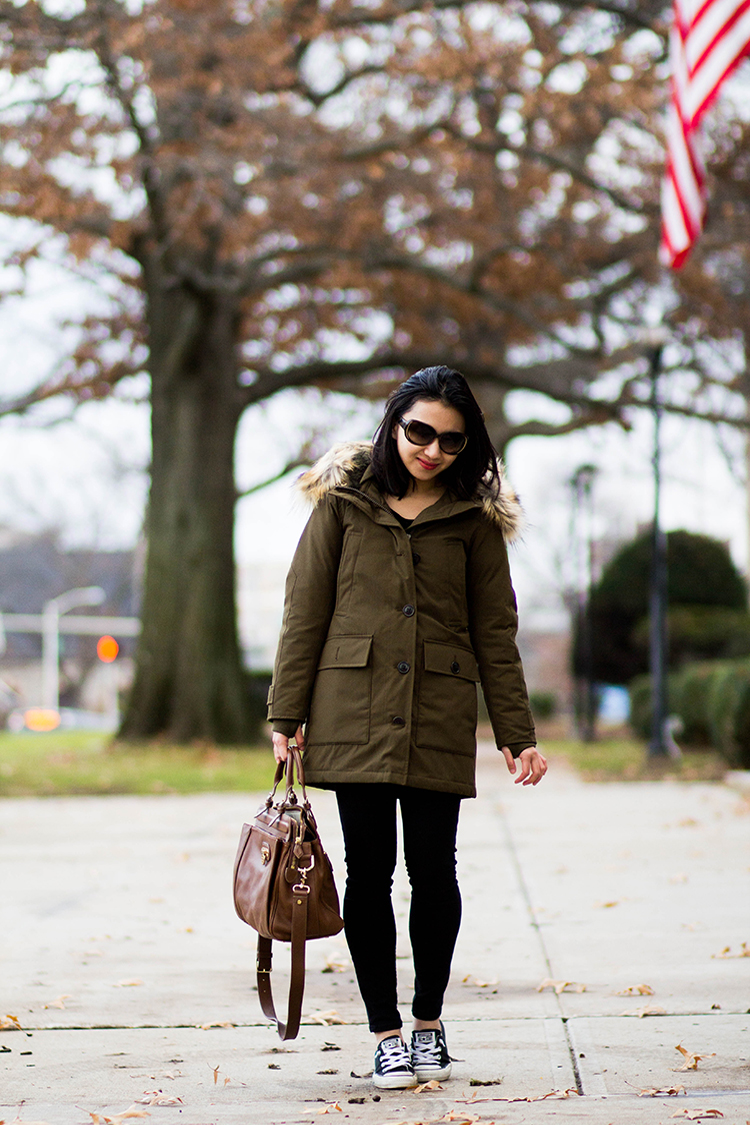 J.Crew Long Belted Puffer Coat With Primaloft in Red