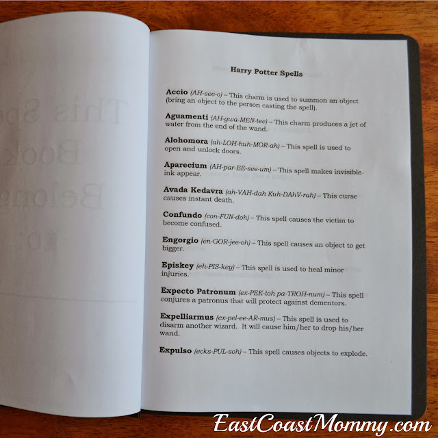 Printable Harry Potter Spell Book Pages