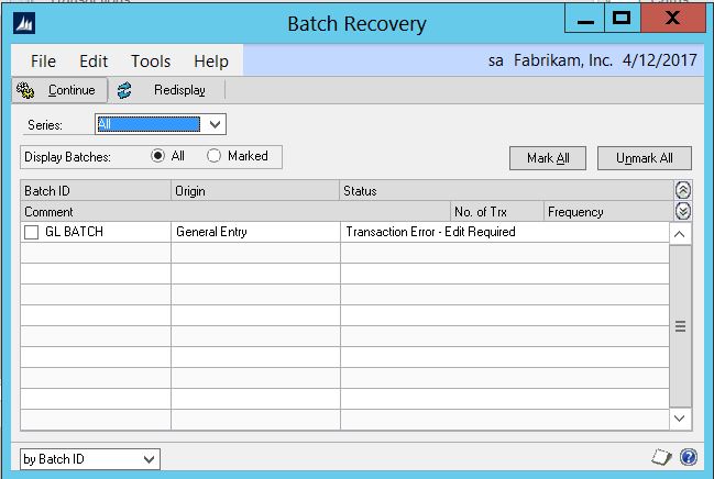 Redbeard's Blog: Batch Stuck in Dynamics GP
