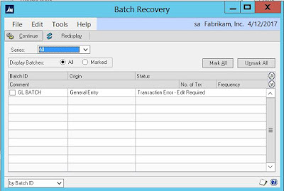 Redbeard's Blog: Batch Stuck in Dynamics GP
