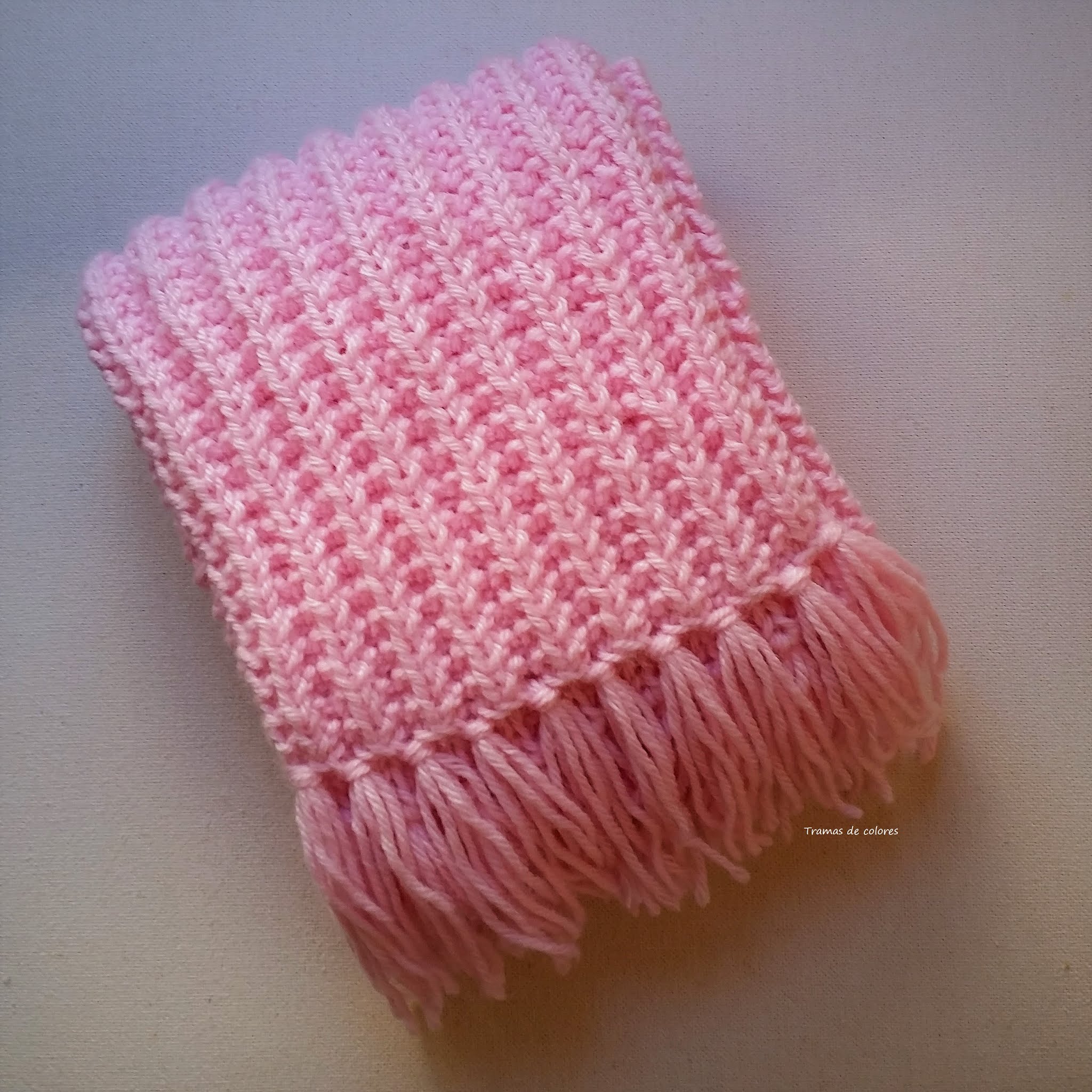 bufanda de bebe a dos agujas