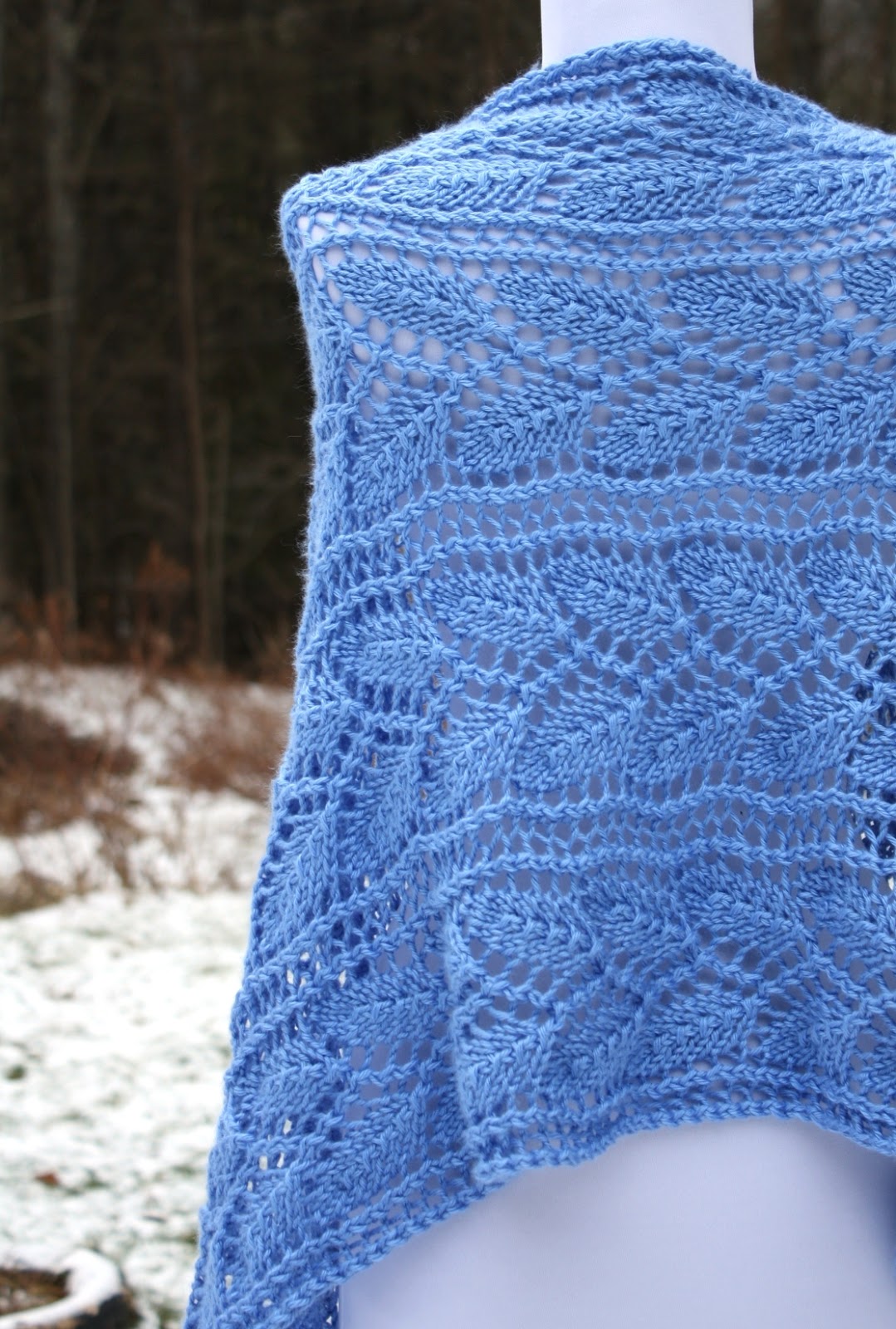 All Knitted Lace: New Pattern: Leafy Branches Wrap
