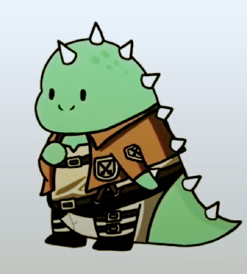 gambar dino attak on titan Gambar Dino Anime Lucu Terbaik Yang Lagi Hits Di TikTok