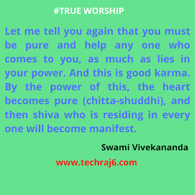 True Worship Quotes By Swami Vivekananda