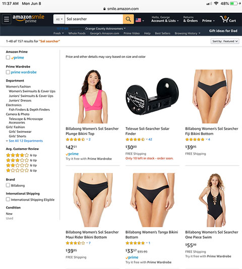Who knew that the "Sol Searcher" name covered multiple products? (Source: Amazon.com)