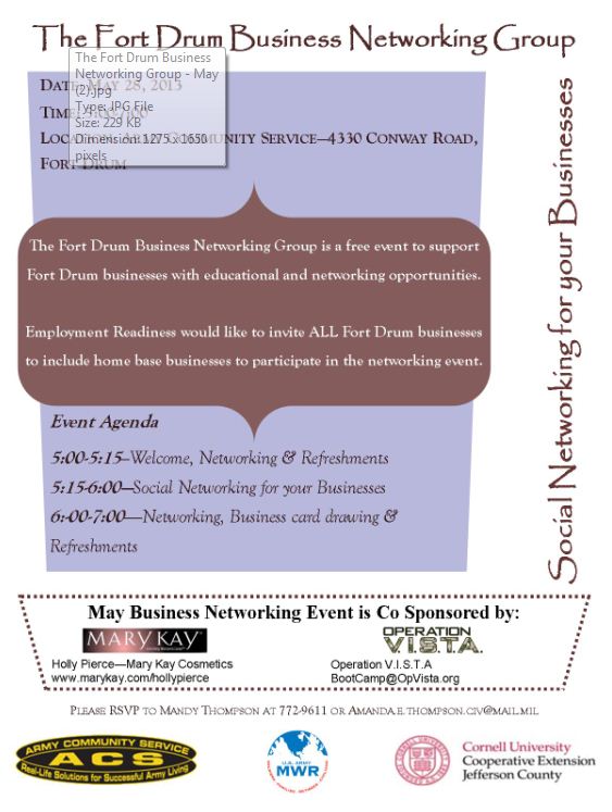 Drum SOS Newsletter Looking for a Job? Fort Drum Employment Readiness is here.