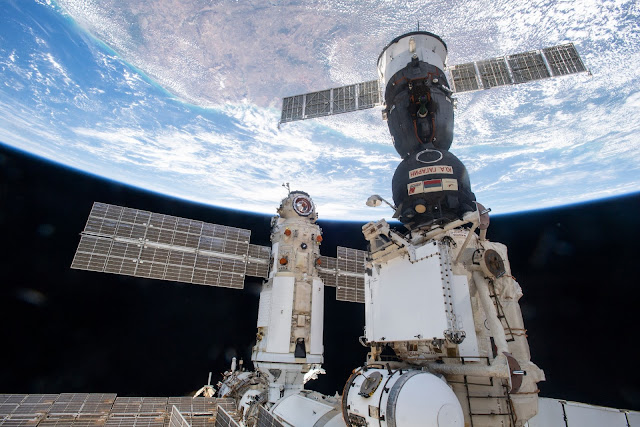 Russian Nauka Module docked to the International Space Station