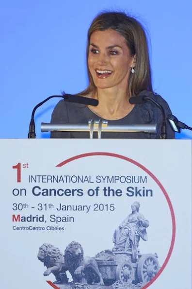 Queen Letizia of Spain attends 'The I Skin Cancer Symposium' at the Palacio de Cibeles