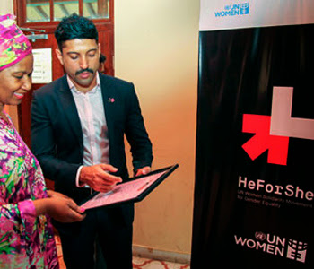 Farhan Akhtar at the launch of 'Un Women'