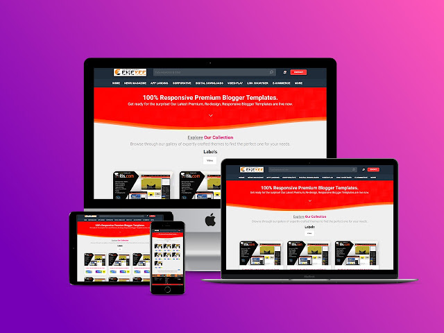 Digital Red - Responsive Theme Download Blogger Template