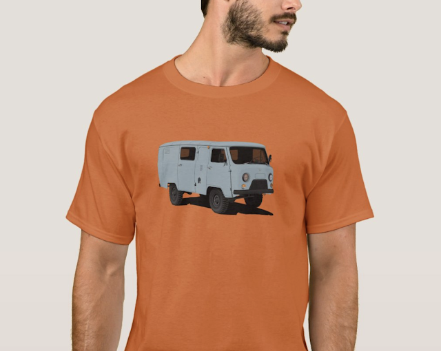 Light blue UAZ-452 - УАЗ-452 T-shirt.