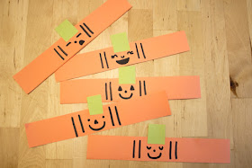ow to make easy paper witch and pumpkin paper chains with kids for DIY Halloween decor and craft