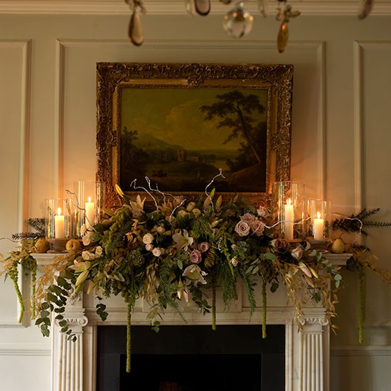 36 Ways to Decorate the Christmas Fireplace Mantel - Hello Lovely