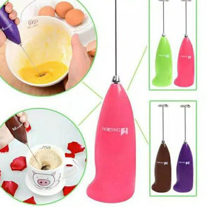 Hongxin Mini Drink Frother Hand Mixer Beater Pengaduk Minuman PUSERBA