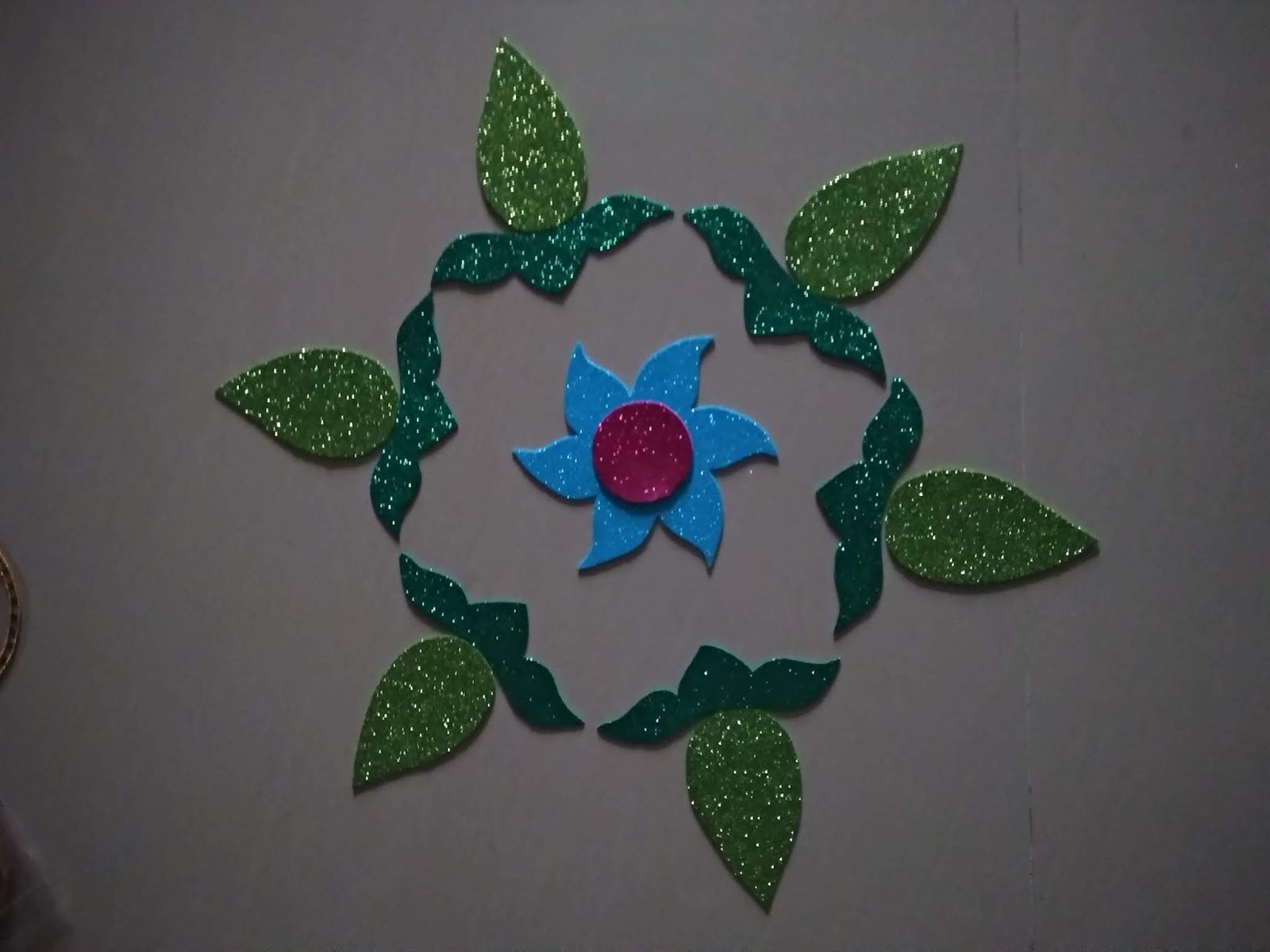 Simple and Naturalistic (SN) Glitter Foam Rangoli
