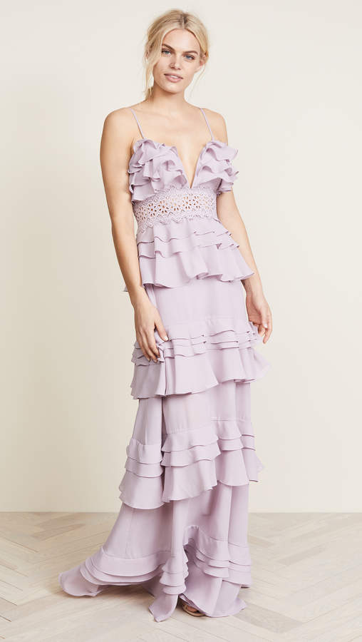 Glamorous True Decadence Ruffle Gown