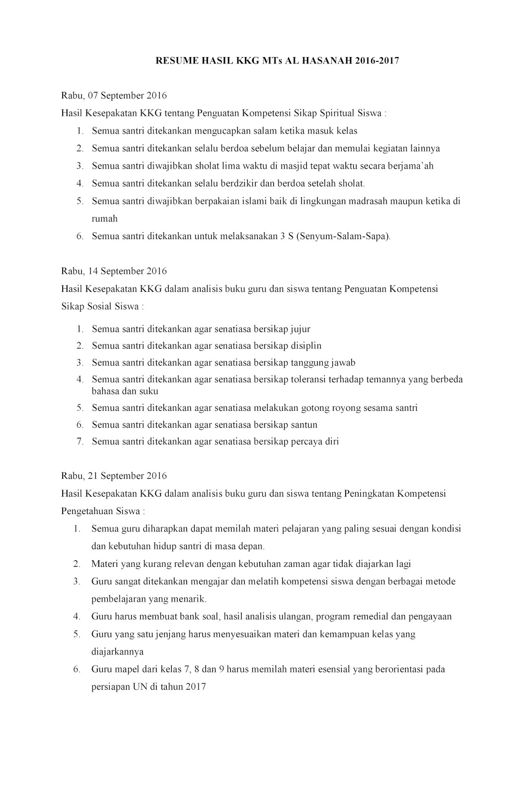 Guru Berbagi Contoh Laporan Kkg Mgmp Tentang Penguatan Ki