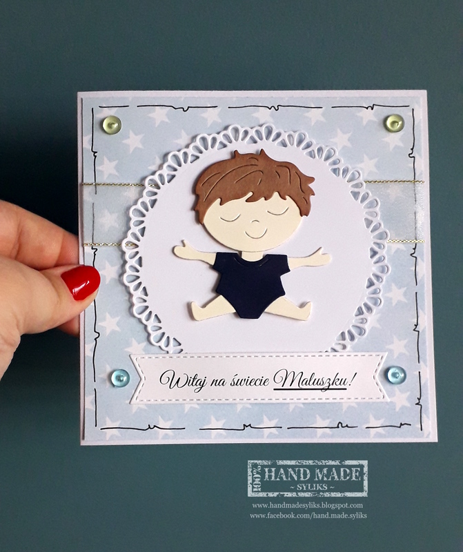 Kartka Z Okazji Narodzin Dziecka Recznie Robiona 7876019317 Oficjalne Archiwum Allegro