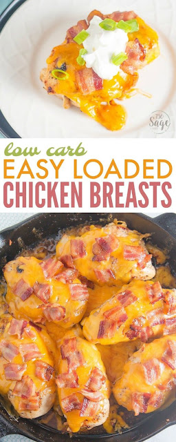 EASY CHICKEN BREAST RECIPE - LOADED LOW CARB CHICKEN