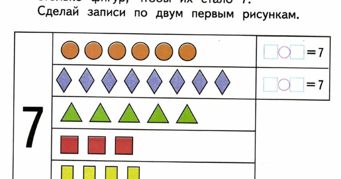 1 дорисуй и запиши ответ примера