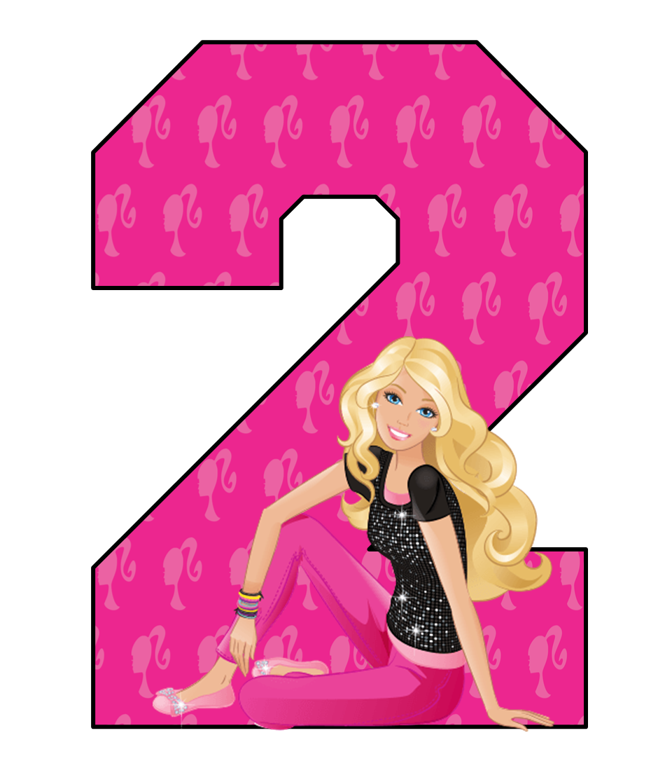 Kits imprimibles gratis Números Barbie para imprimir