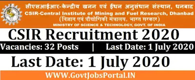 CSIR Recruitment 2020