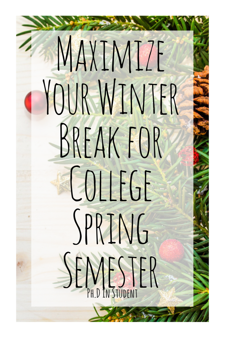 Maximize Your Winter Break For College Spring Semester A Ph.D in Student