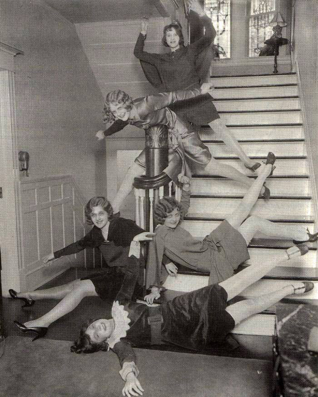 Funny Vintage Snapshots Show Naughty Girls Playing Together In The Past ~ Vintage Everyday
