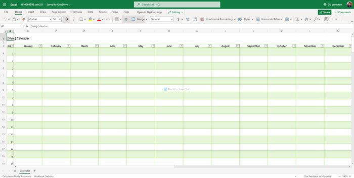 เทมเพลตปฏิทิน Google ชีตและ Excel Online ที่ดีที่สุด