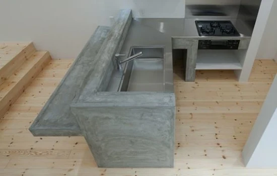 meja dapur cor dengan beton ekspos gambar inspiratif meja dapur cor dengan beton ekspos