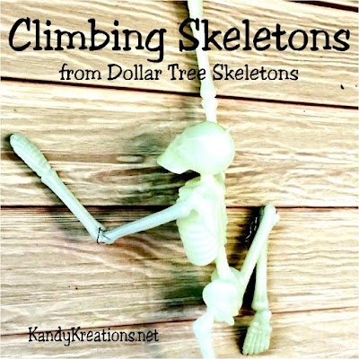 If you are looking for how to make climbing skeletons for your house on Halloween, look no further. This easy DIY will show you how to make these fun Halloween decorations in a few easy steps with items you'll find at your local Dollar Tree. You'll be the creepiest house on the block this Halloween! 