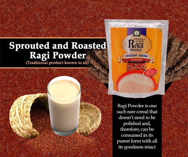Sprouted Ragi Wean Mix porridge for babies Ammae Food Products