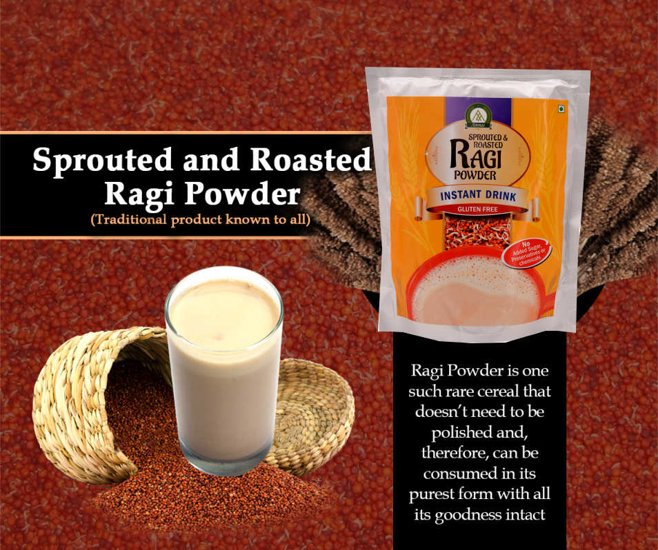 Sprouted Ragi Wean Mix porridge for babies Ammae Food Products