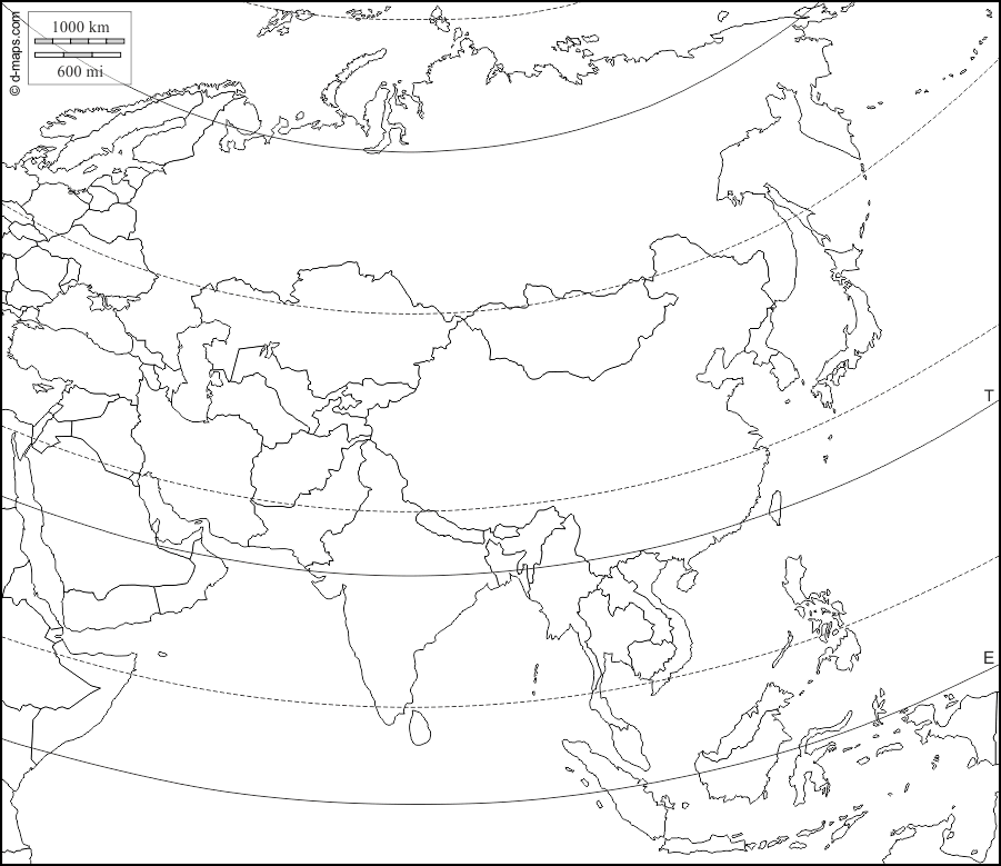 مجموعة خرائط صماء لقارة اسيا المعرفة الجغرافية كتب ومقالات في