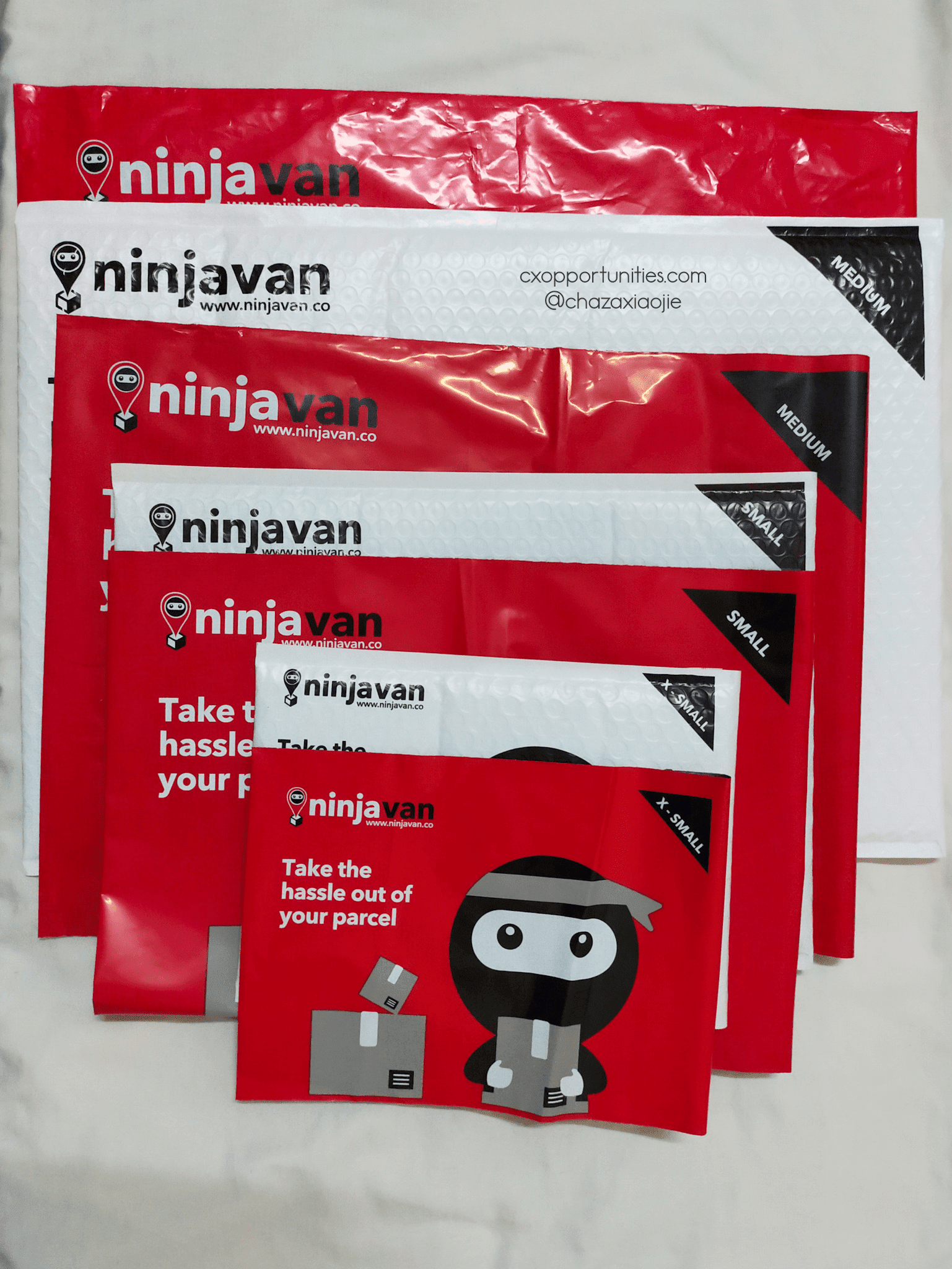 sampul pos barang guna ninja packs