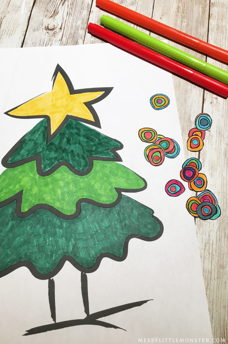 Kandinsky Christmas Tree Art Messy Little Monster kandinsky-christmas-tree-art-messy-little-monster