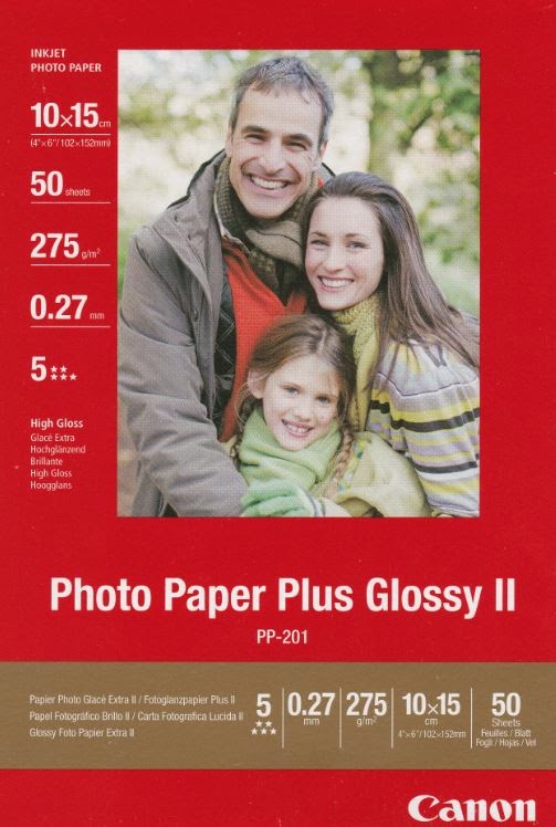 Canon Photo Paper Plus Glossy II 50 Sheets 4" x 6"