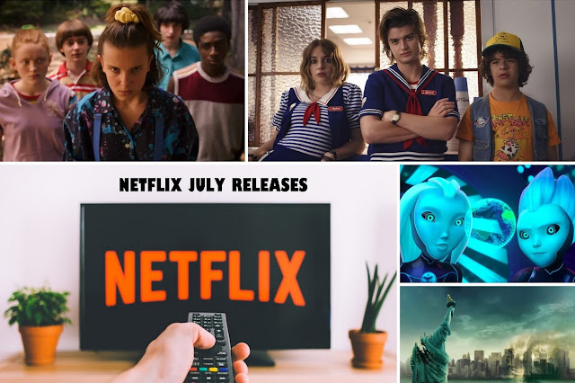 Every Movie and show release for Netflix  : July 2019