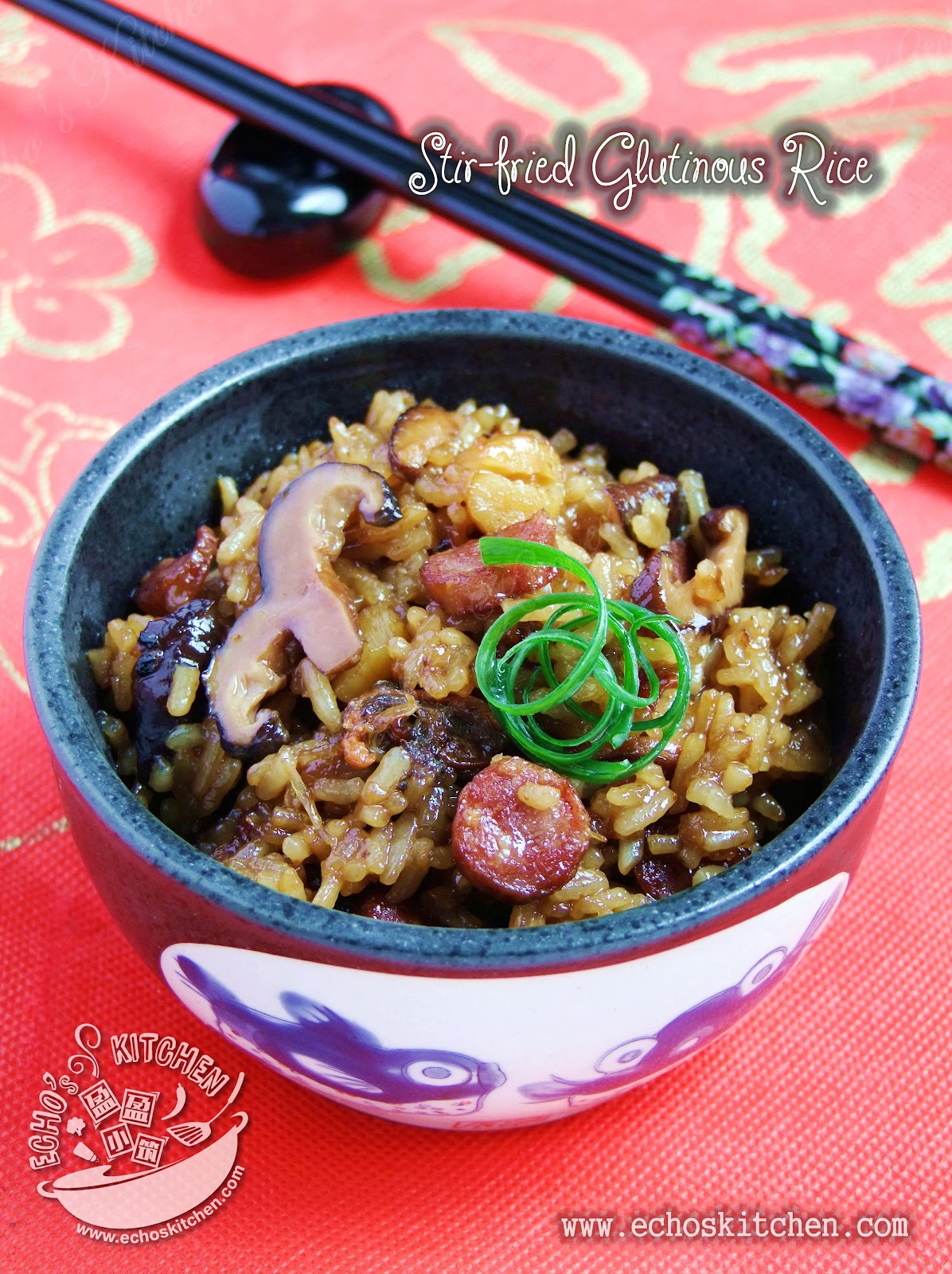 A taste of memories -- Echo's Kitchen: Stir-Fried Glutinous Rice (生炒糯米饭)