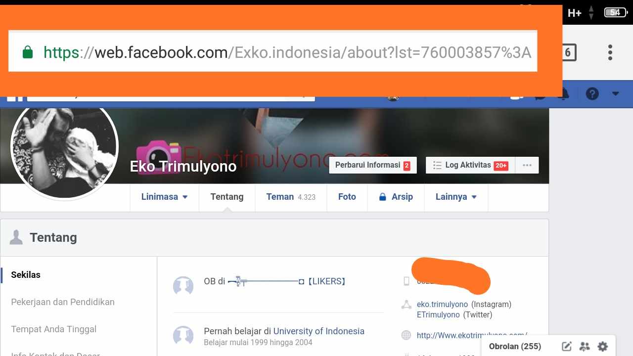 Cara mengetahui ID fb dan Twitter