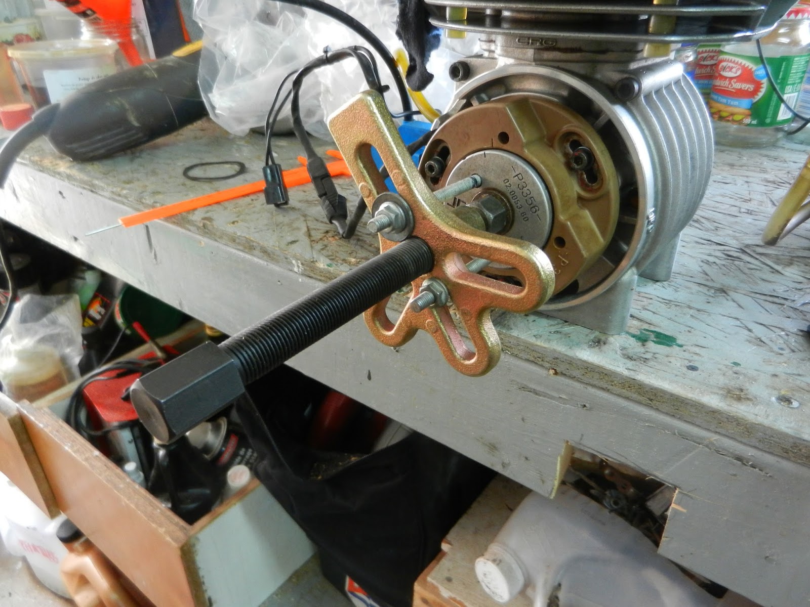 Mostly 100cc homemade kart tools and tricks Ignition rotor puller.