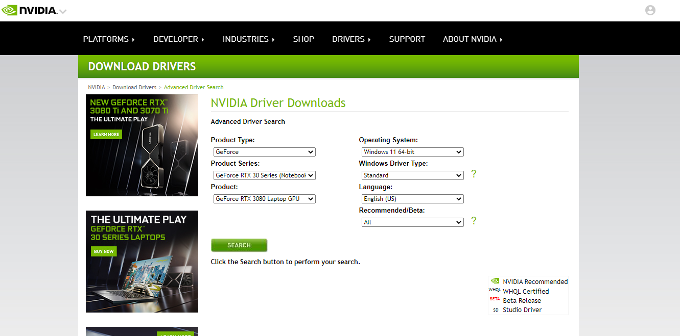 nvidia driver windows 11