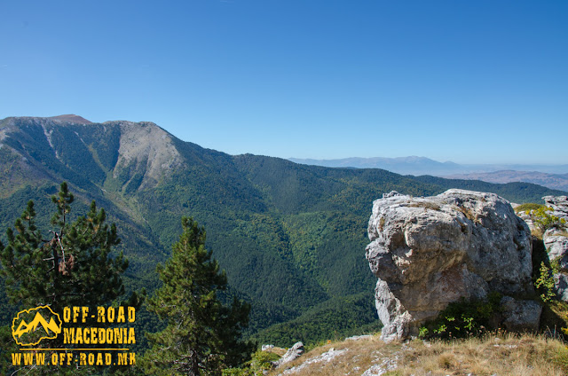 View from Sokol area, WW1 location on Nidze Mountain, Macedonia