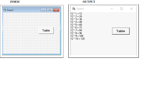 Write VB program to find multiplication table using dynamic array ...