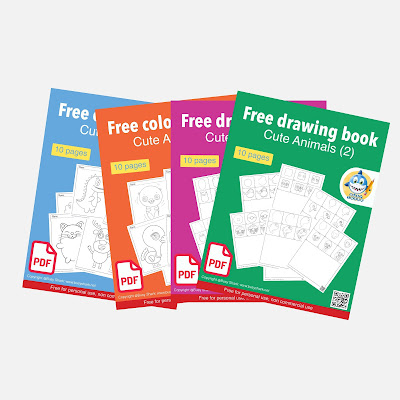 Free coloring and drawing books , download pdf books for kids, learn how to draw cute things and enjoy coloring .
