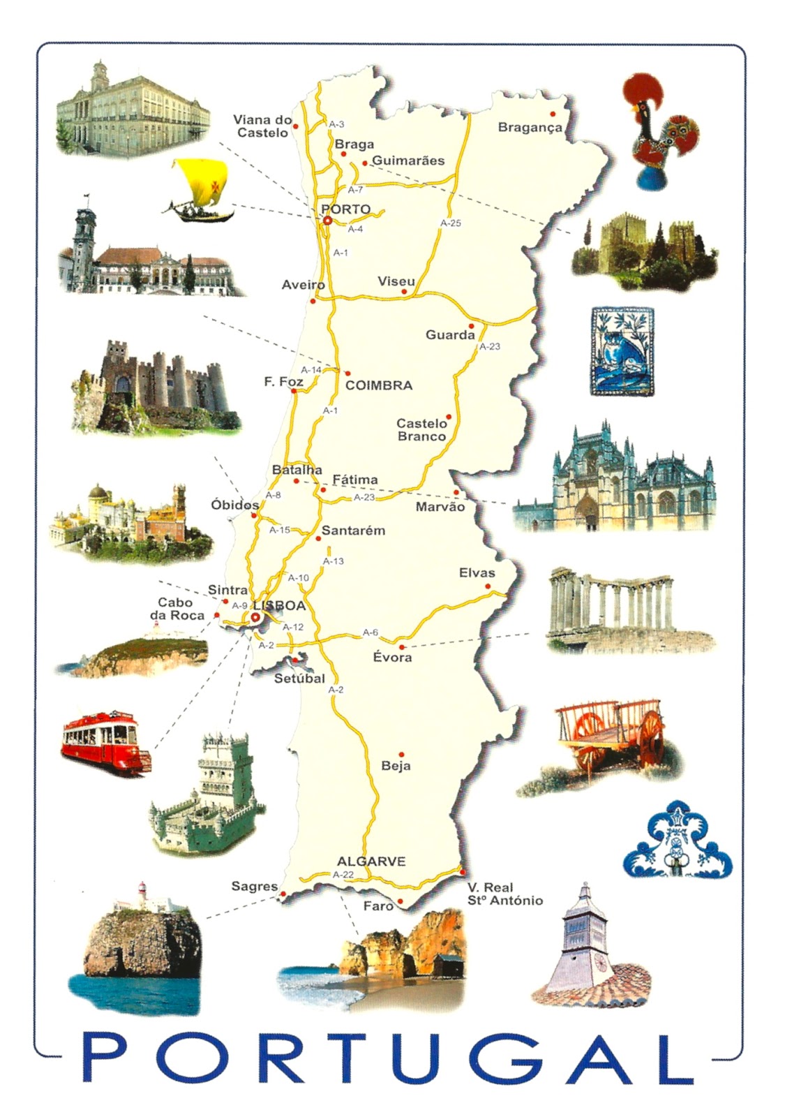 portugal tourist places map