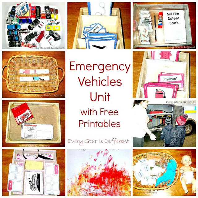 Emergency Vehicles Unit with Free Printables