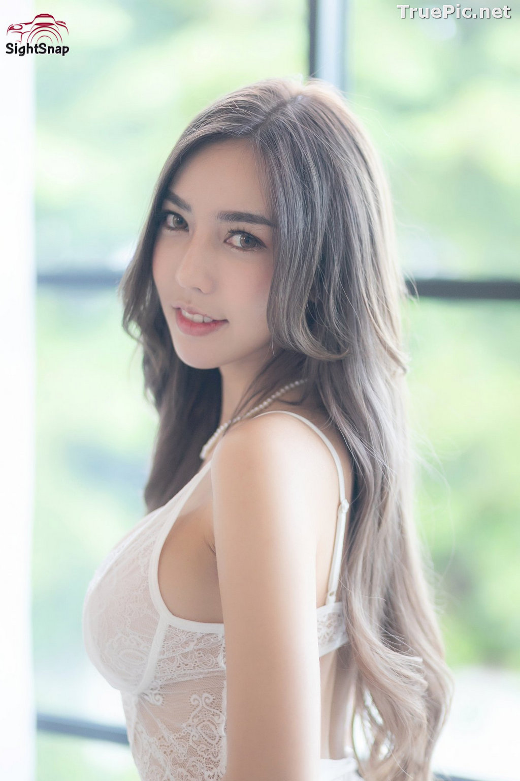 Image Thailand Sexy Model – Champ Phawida - Transparent White Lingerie - TruePic.net - Picture-13