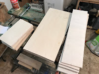 Drawer pieces cut out and ready to assemble